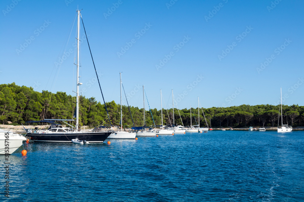Marina in in Mali Losinj, Croatia. Marina in in Mali Losinj, Croatia.