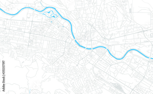 Skopje, Macedonia bright vector map