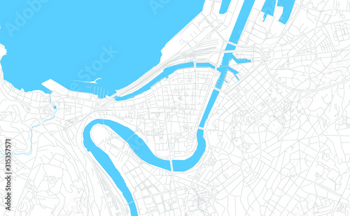 Trondheim, Norway bright vector map
