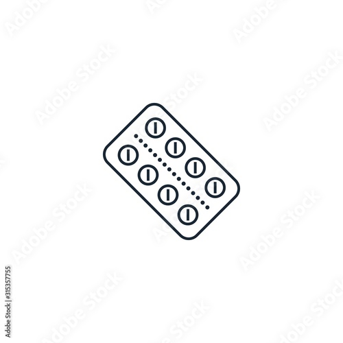 pills creative icon. From Medicine icons collection. Isolated pills sign on white background