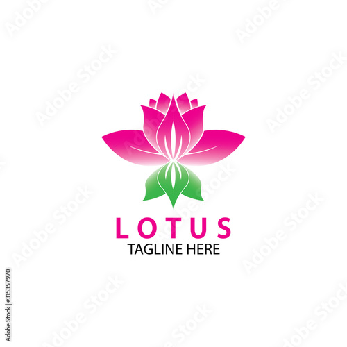Vector lotus flowers design for spa, yoga class, hotel and resort