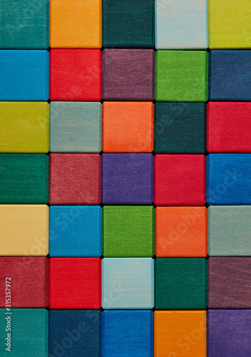 Multi-colored cubes background