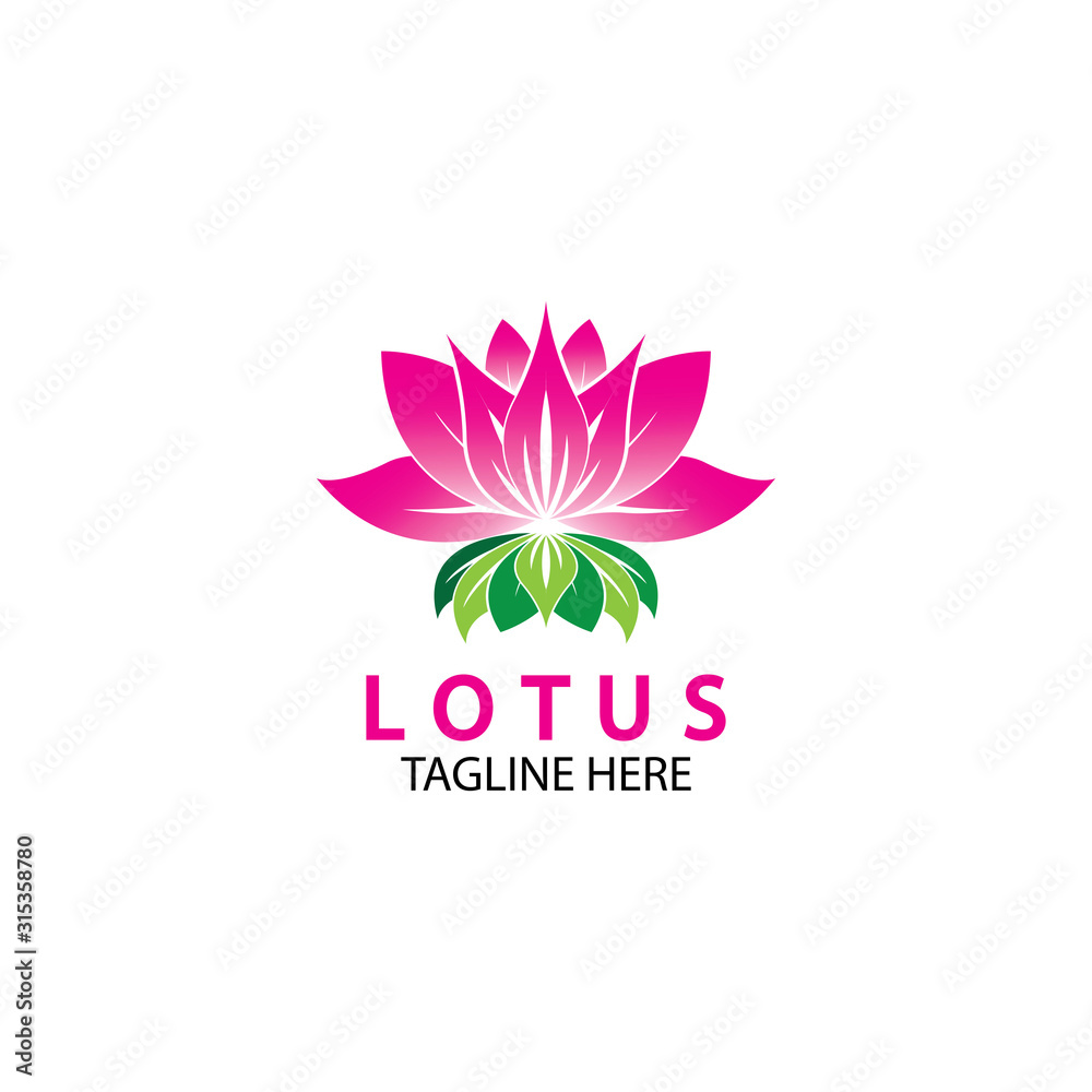 Vector lotus flowers design for spa, yoga class, hotel and resort Vector lotus flowers design for spa, yoga class, hotel and resort