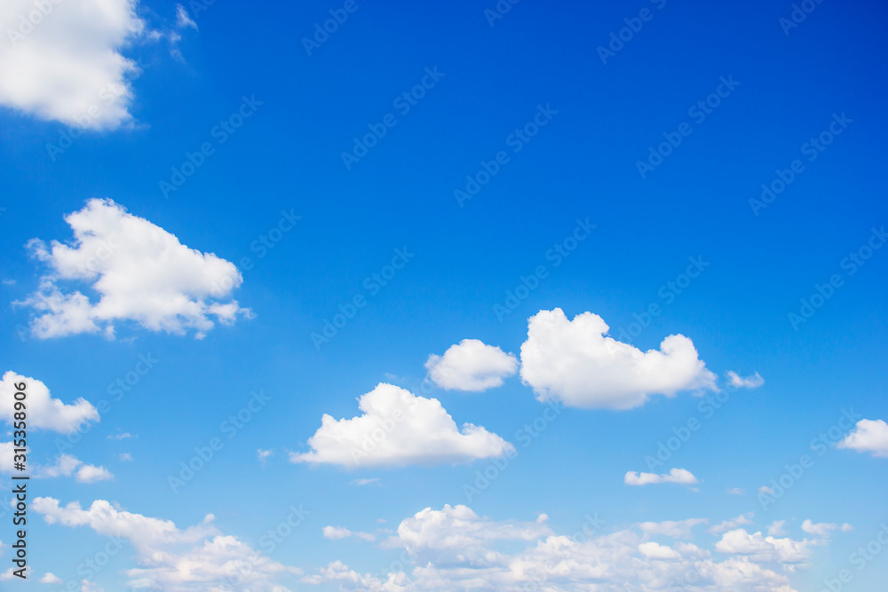 Blue sky background and white clouds soft focus, and copy space Blue sky background and white clouds soft focus, and copy space