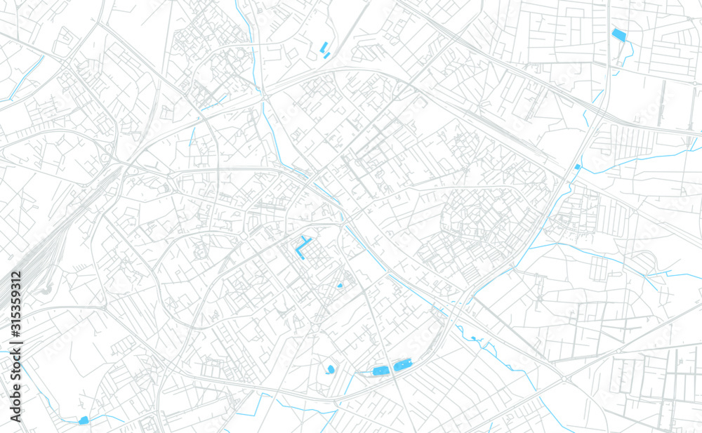 Bialystok, Poland bright vector map