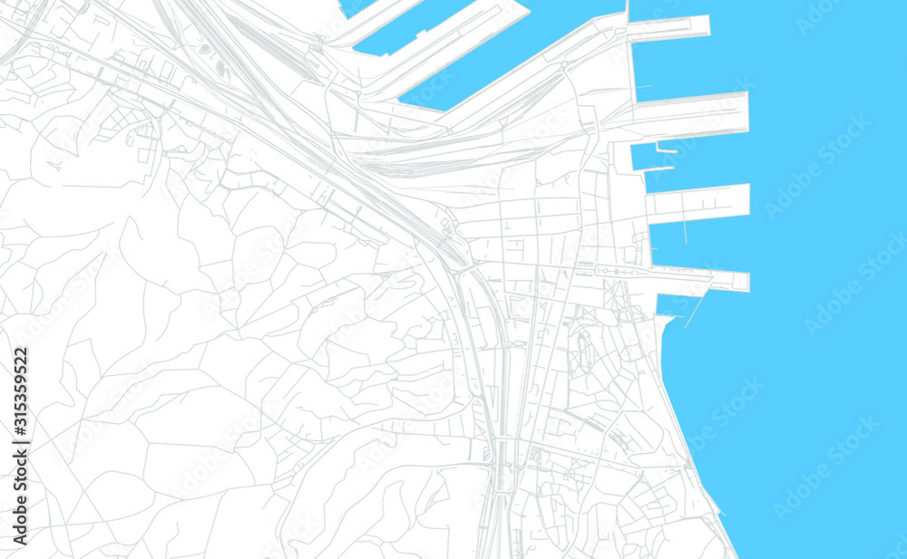 Gdynia, Poland bright vector map