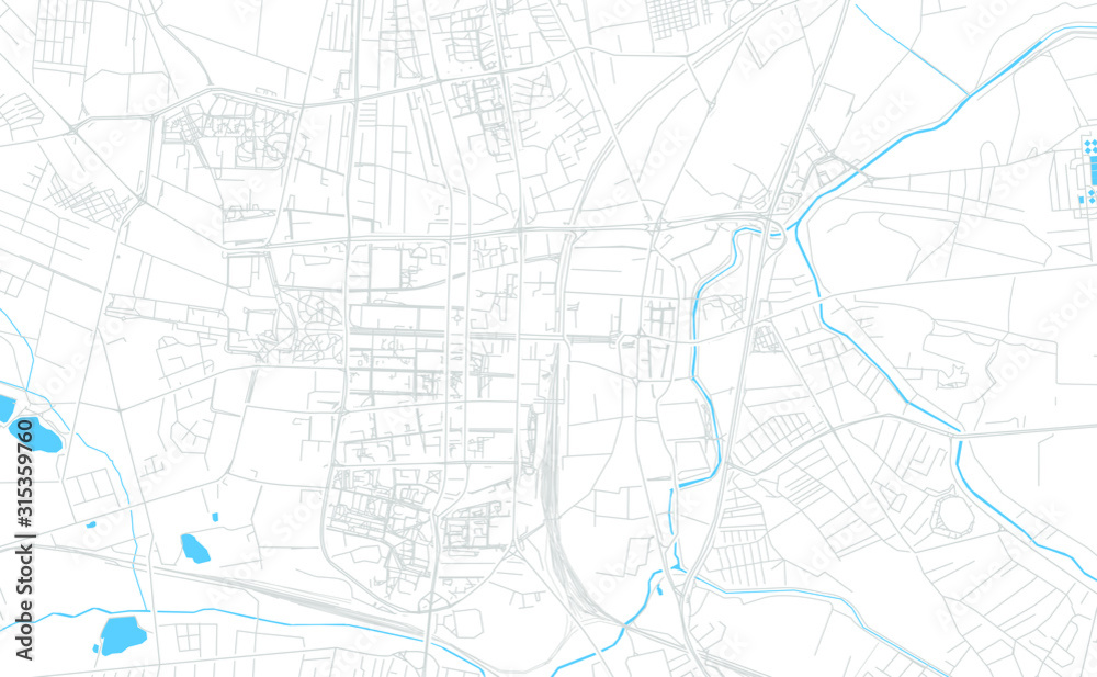 Czestochowa, Poland bright vector map