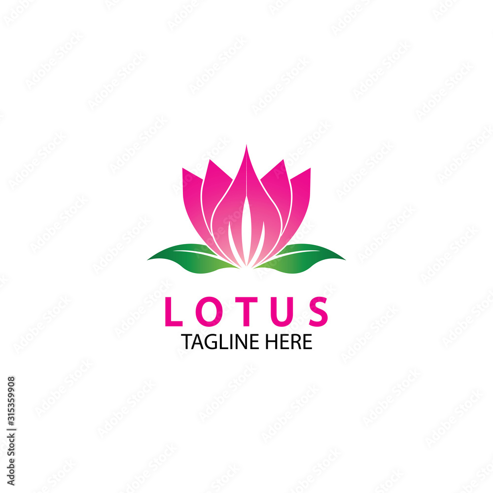 Vector lotus flowers design for spa, yoga class, hotel and resort