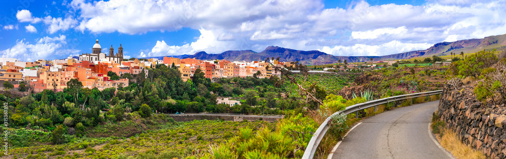 Travel in Gran Canaria - beautiful Aguimes town. Best places of Grand Canary island