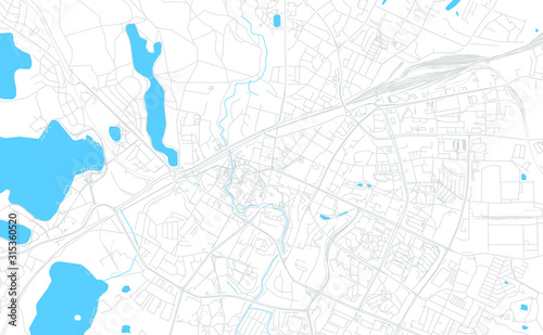 Olsztyn, Poland bright vector map