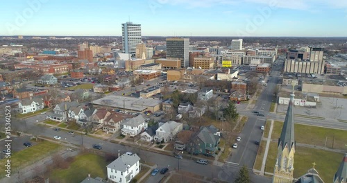 South Bend Indiana Aerial 4k Footage Clip 10