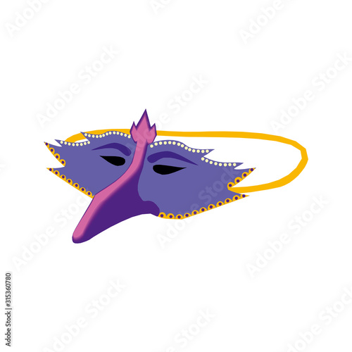 Circus mask vector illustration on a white background