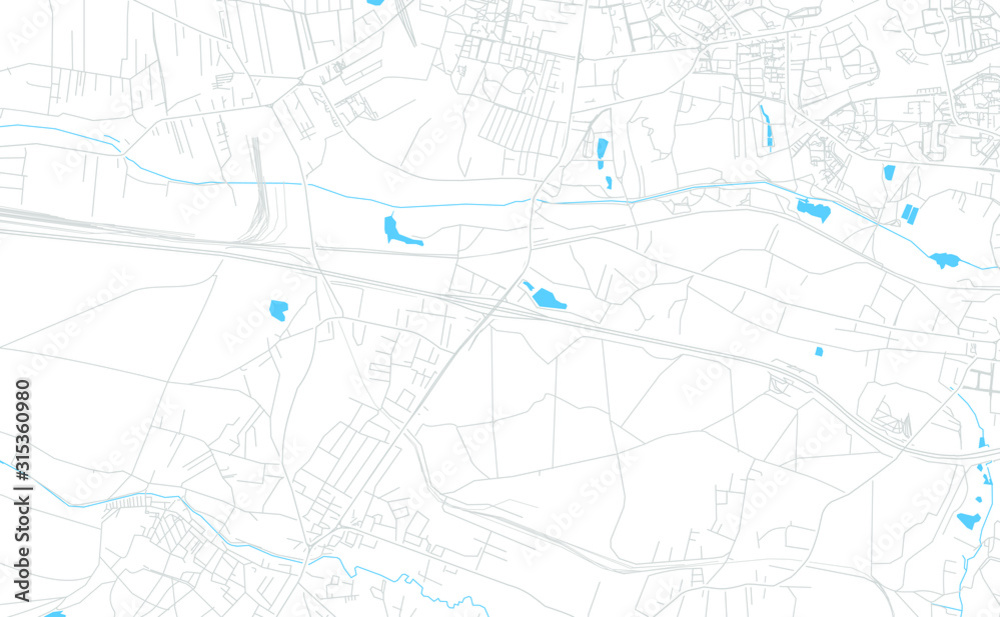 Obraz premium Ruda Slaska, Poland bright vector map