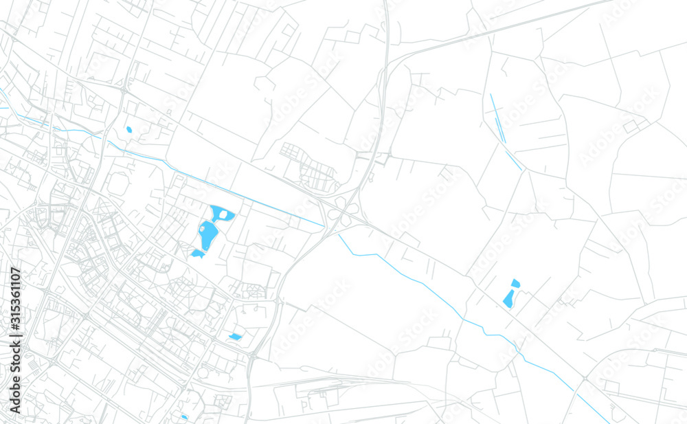 Tychy, Poland bright vector map Tychy, Poland bright vector map