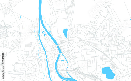 Opole, Poland bright vector map