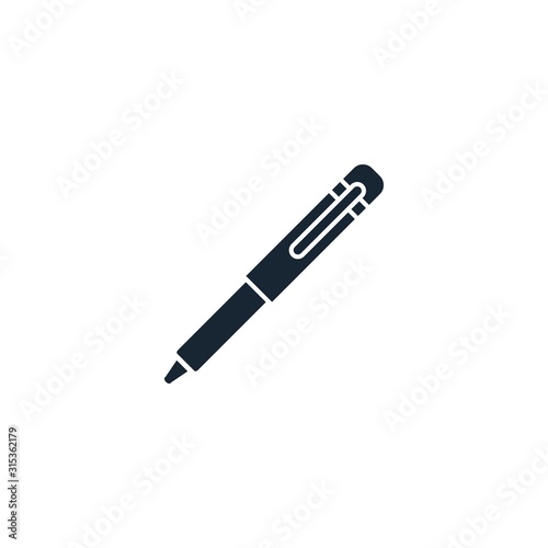 Pen creative icon. From Stationery icons collection. Isolated Pen sign on white background