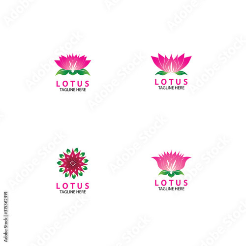 Vector lotus flowers design for spa  yoga class  hotel and resort