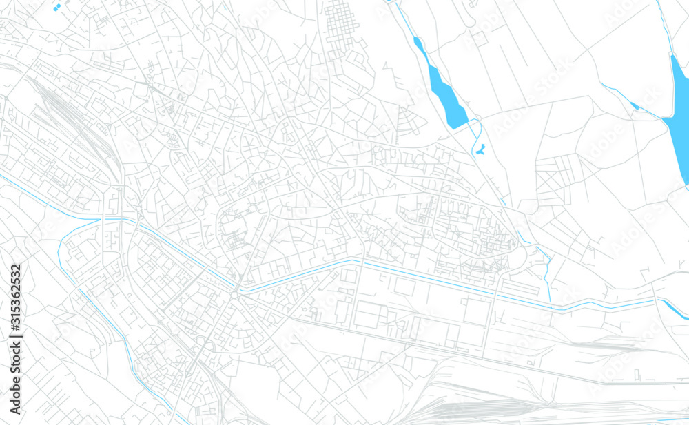 Iasi, Romania bright vector map