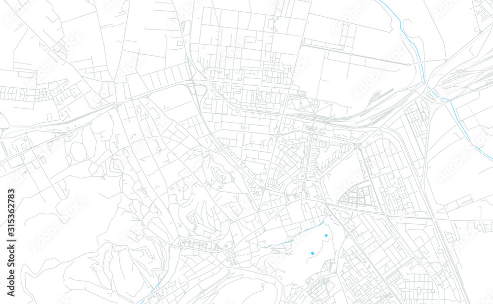 Brasov, Romania bright vector map