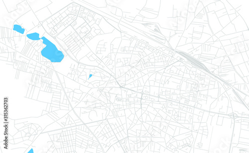 Bilde på lerret Craiova, Romania bright vector map