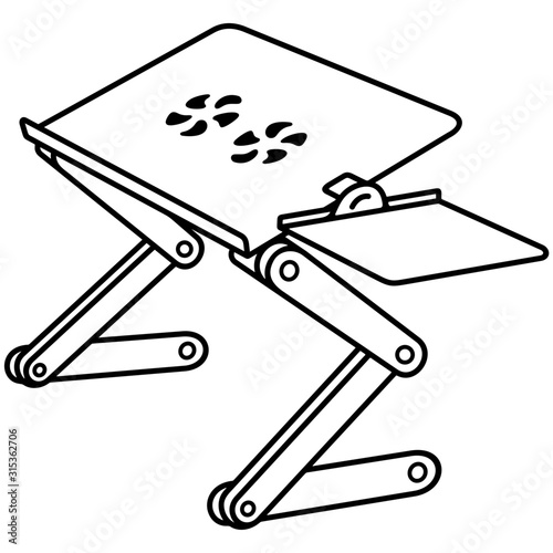 Adjustable portable laptop stand