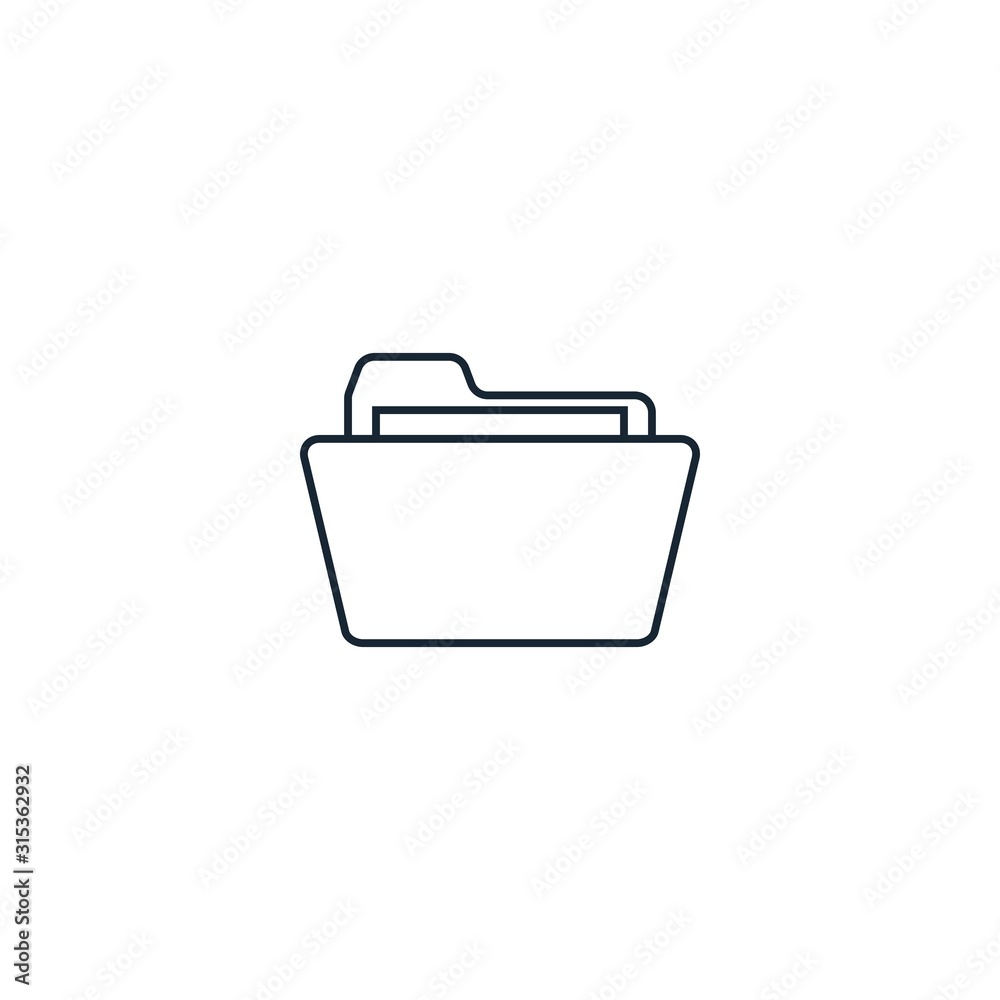 Folder creative icon. From Stationery icons collection. Isolated Folder sign on white background Folder creative icon. From Stationery icons collection. Isolated Folder sign on white background