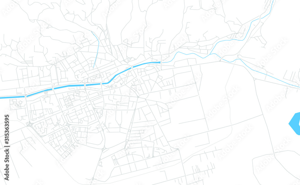 Obraz premium Baia Mare, Romania bright vector map