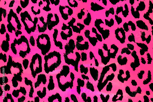 Seamless abstract background of pink and black animal print 