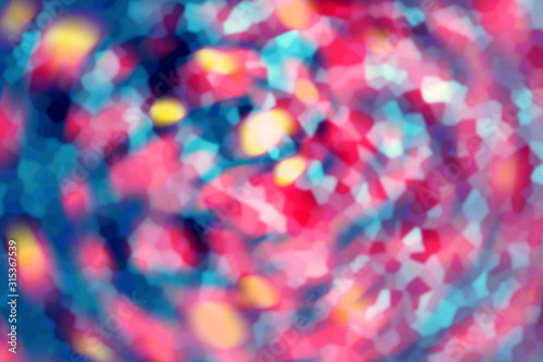 Bright, abstract, multicolor blurred background in blue and red colors.