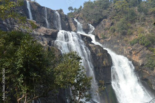 beautiful huge Hundru waterfall of Ranchi  india
