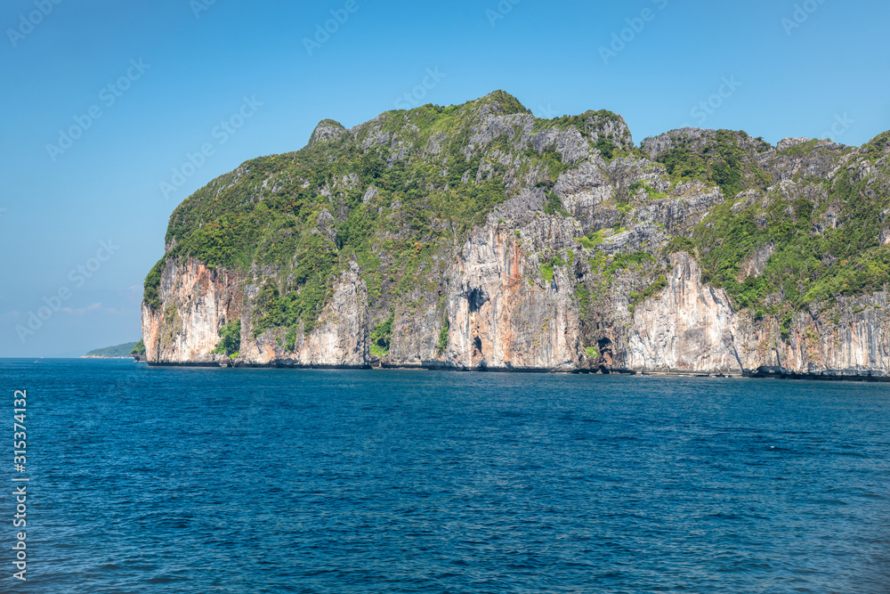 Beautiful cliffs of Phi Phi Don Island, Thailand