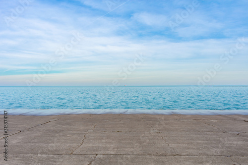 Blue and Calm Lake Michigan off the Lakefront Trail in Chicago © James