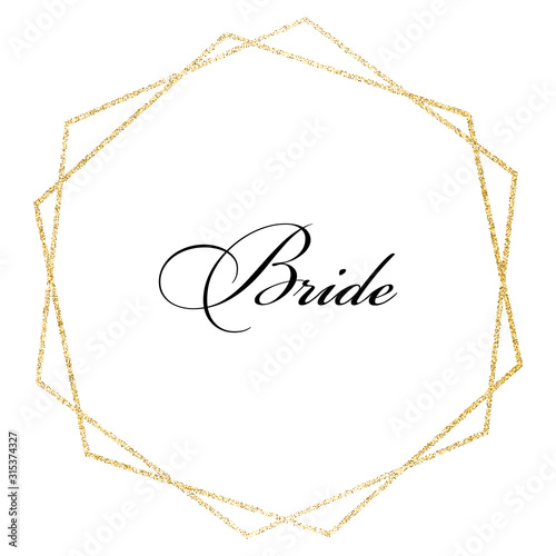 Bride. Wedding, bachelorette party, hen party or bridal shower hand written calligraphy card, banner or poster graphic design lettering vector element. 