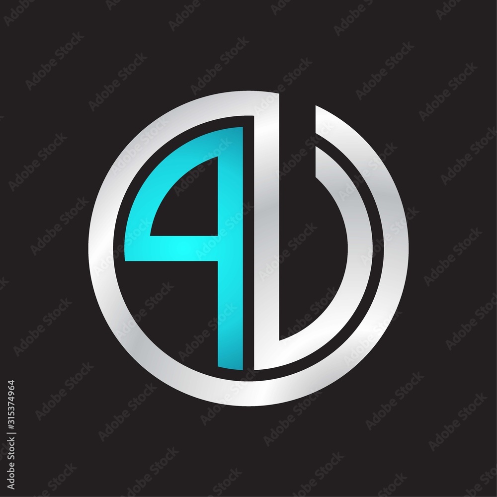 PU Initial logo linked circle monogram PU Initial logo linked circle monogram