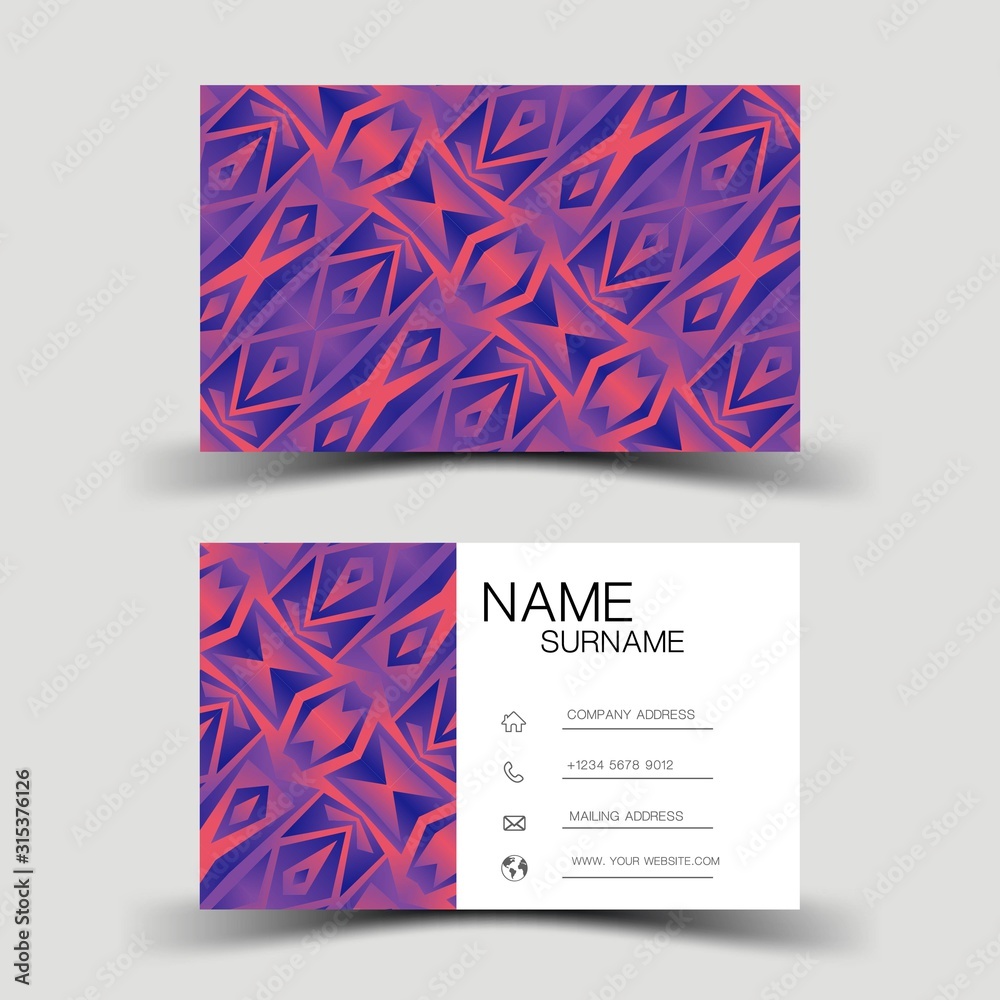 Credit card design. Purple on the white background. Glossy plastic style. Vector illustration design EPS 10