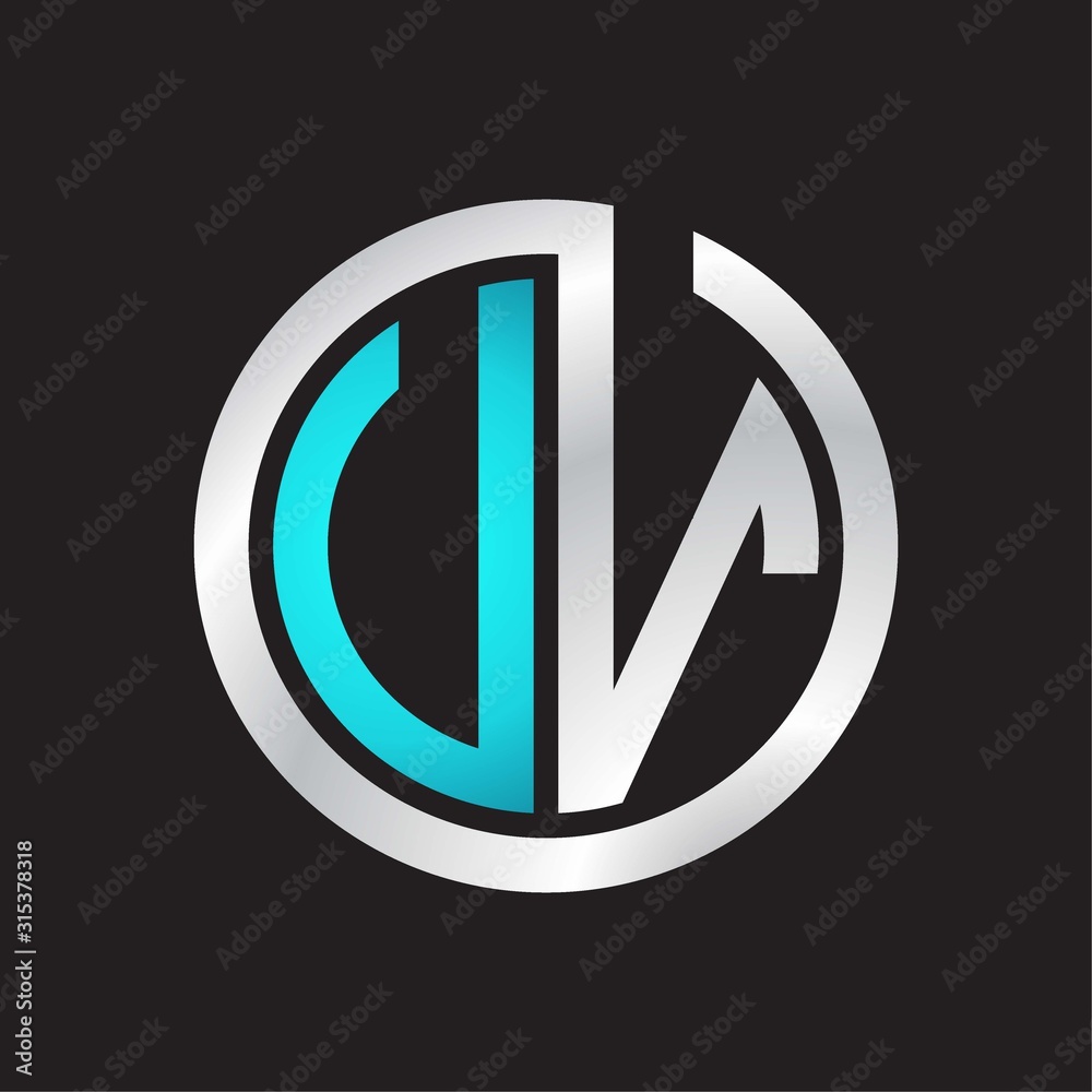 UV Initial logo linked circle monogram UV Initial logo linked circle monogram