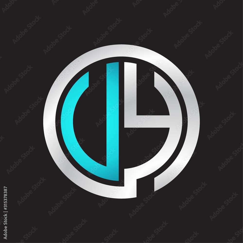 UY Initial logo linked circle monogram UY Initial logo linked circle monogram