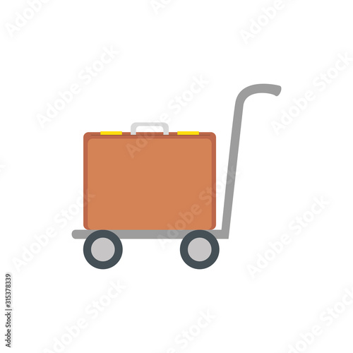Bag icon design, Baggage luggage tourism travel vacation trip journey accessory and holiday theme Vector illustration