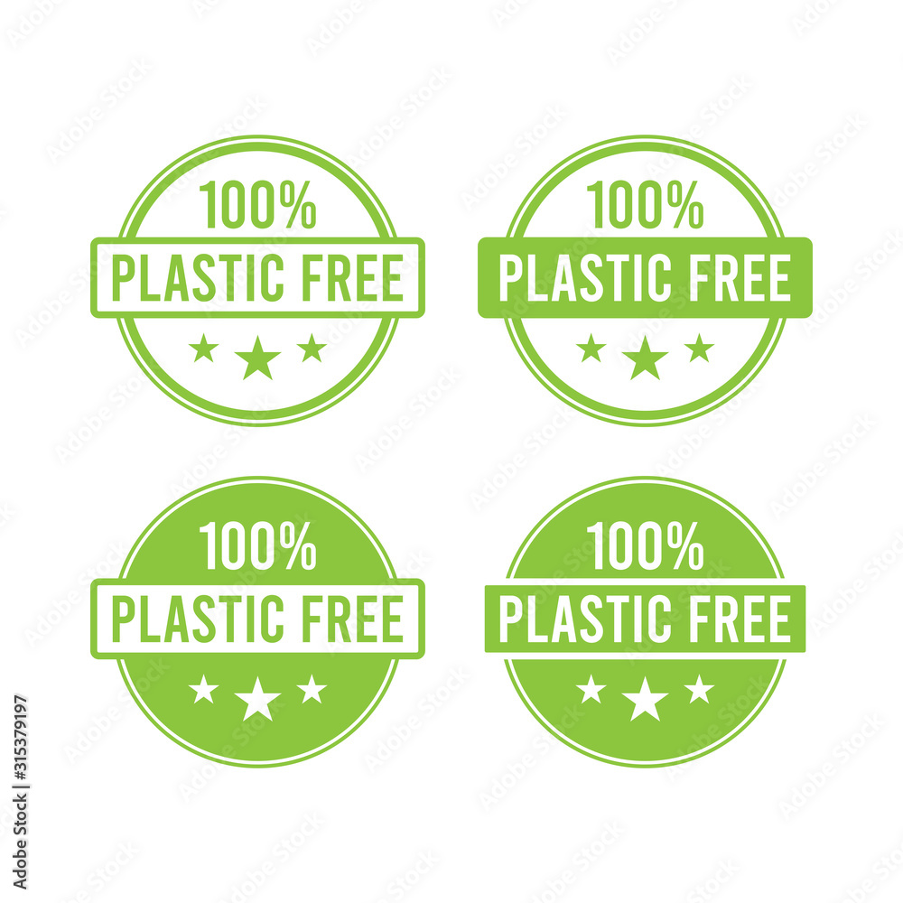 Plastic free green icon badge and product sign for labels, stickers and stamps. Bpa plastic free chemical mark zero or 100 percent clean. Plastic free green icon badge and product sign for labels, stickers and stamps. Bpa plastic free chemical mark zero or 100 percent clean.