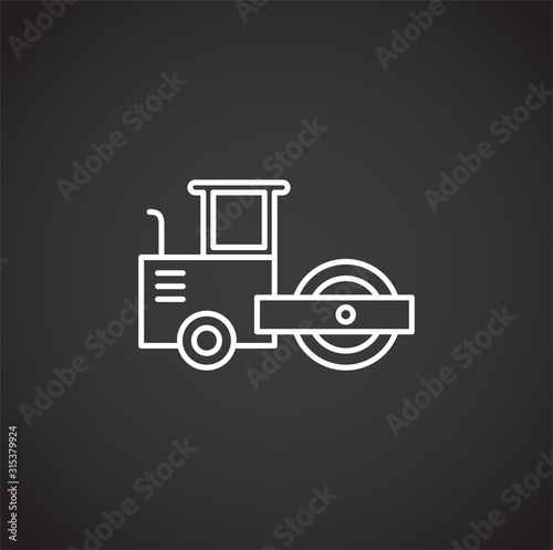 Construction related outline icon on background for graphic and web design. Creative illustration concept symbol for web or mobile app