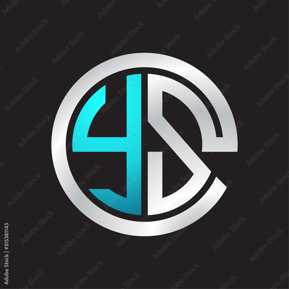 YS Initial logo linked circle monogram YS Initial logo linked circle monogram