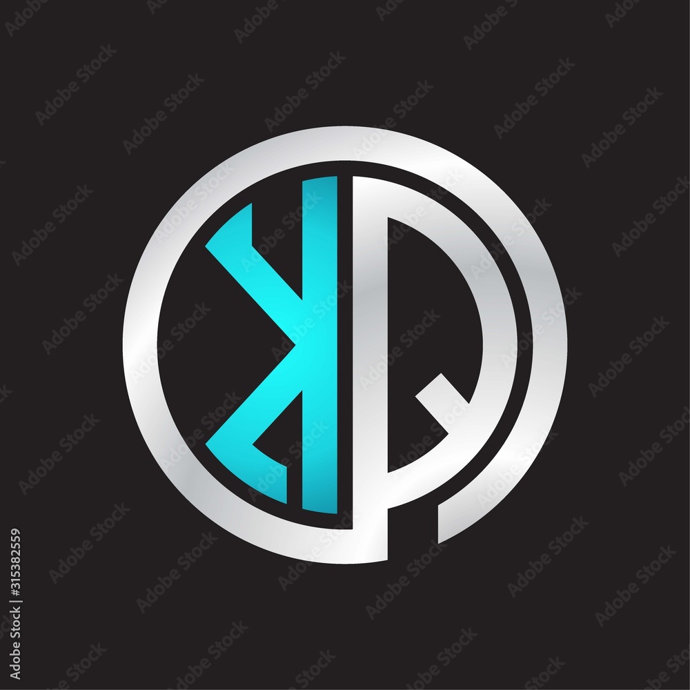 KQ Initial logo linked circle monogram KQ Initial logo linked circle monogram