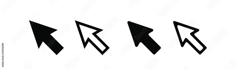 Cursor icon set. Vector cursor arrow. vector illustration Cursor icon set. Vector cursor arrow. vector illustration