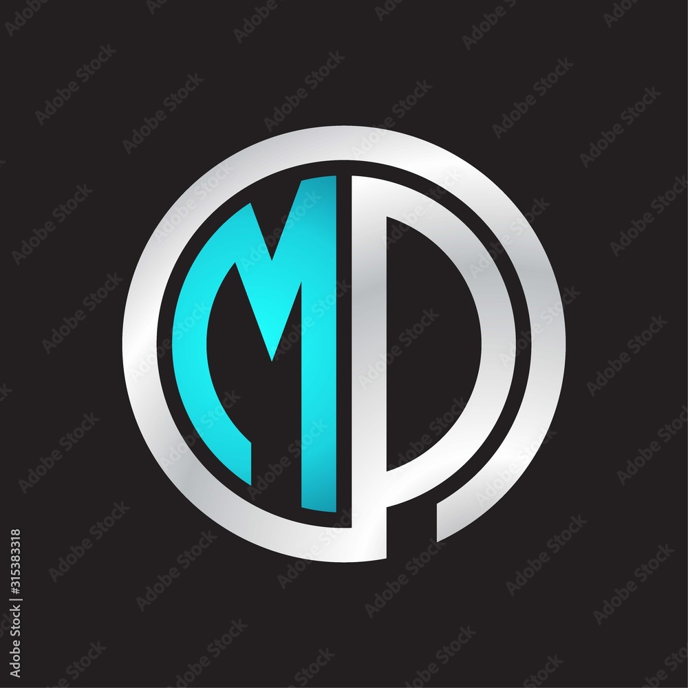 MO Initial logo linked circle monogram MO Initial logo linked circle monogram