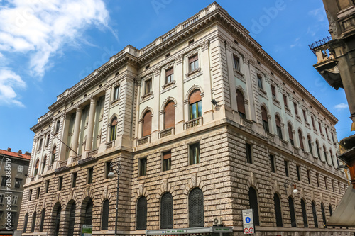 Trieste, Italy. Beautiful streets of Trieste in sunny day.