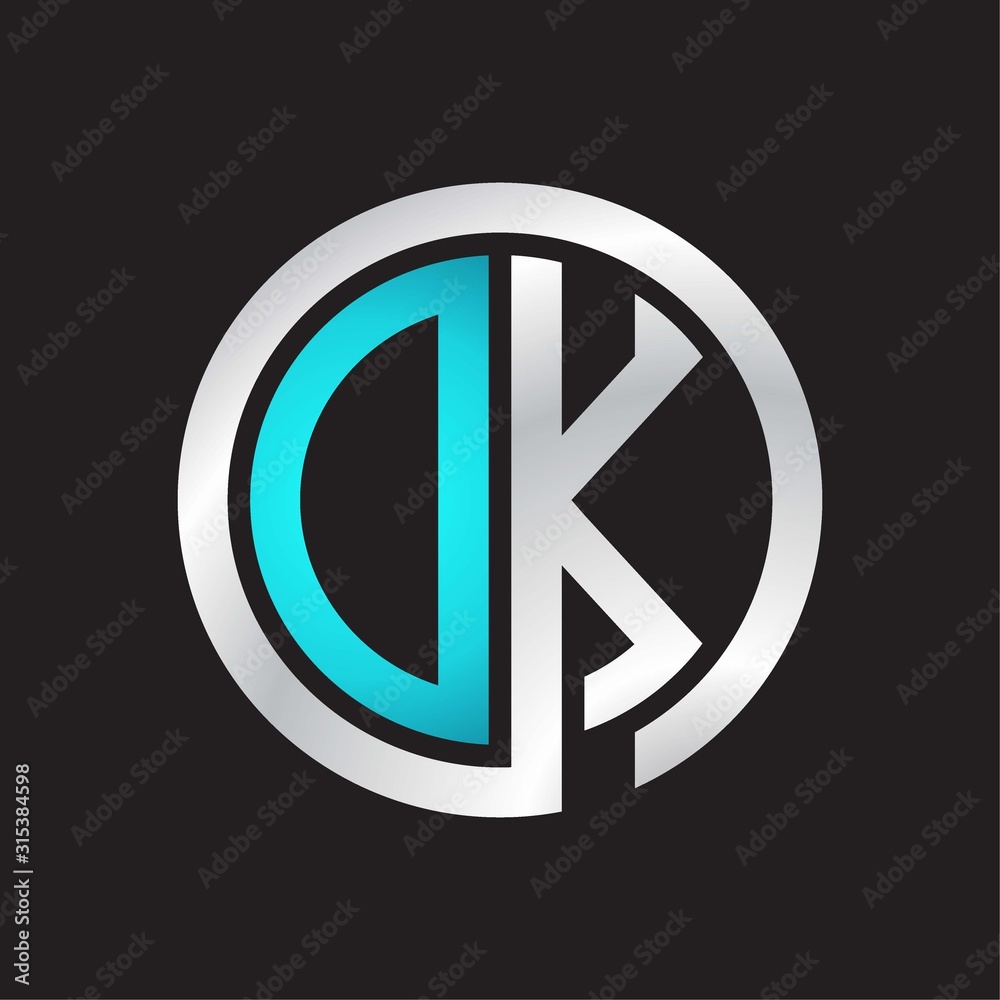 OK Initial logo linked circle monogram OK Initial logo linked circle monogram