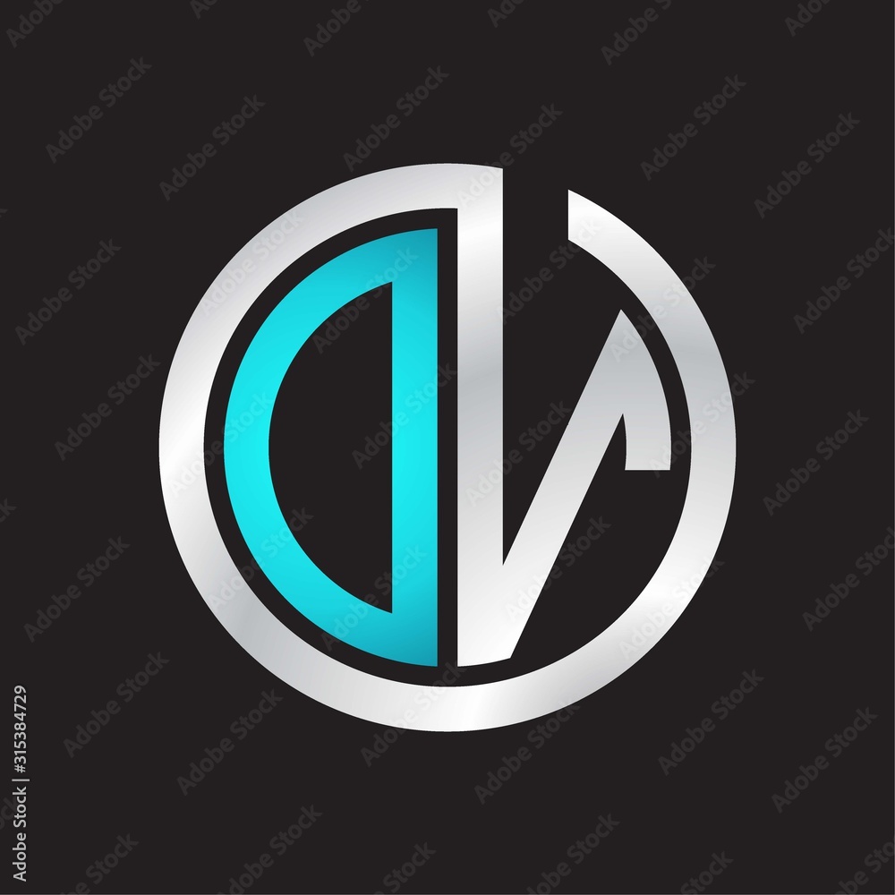 OV Initial logo linked circle monogram OV Initial logo linked circle monogram