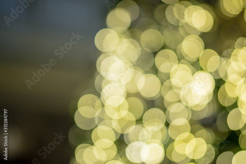 Abstract yellow bokeh background