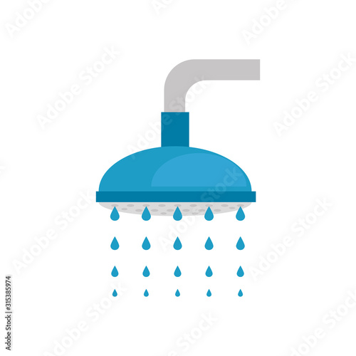 Shower icon design, Bathroom home houise interior modern room luxury apartment and hotel theme Vector illustration
