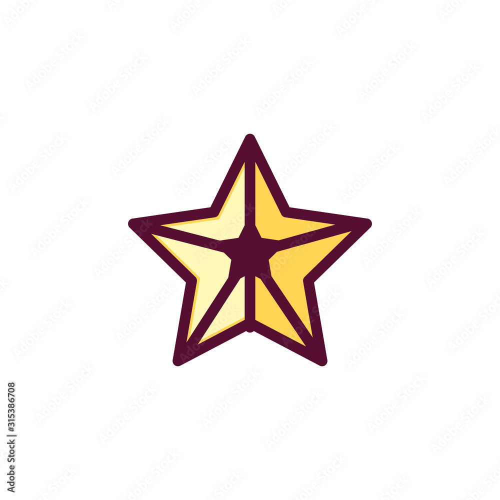 Isolated star shape vector design Isolated star shape vector design